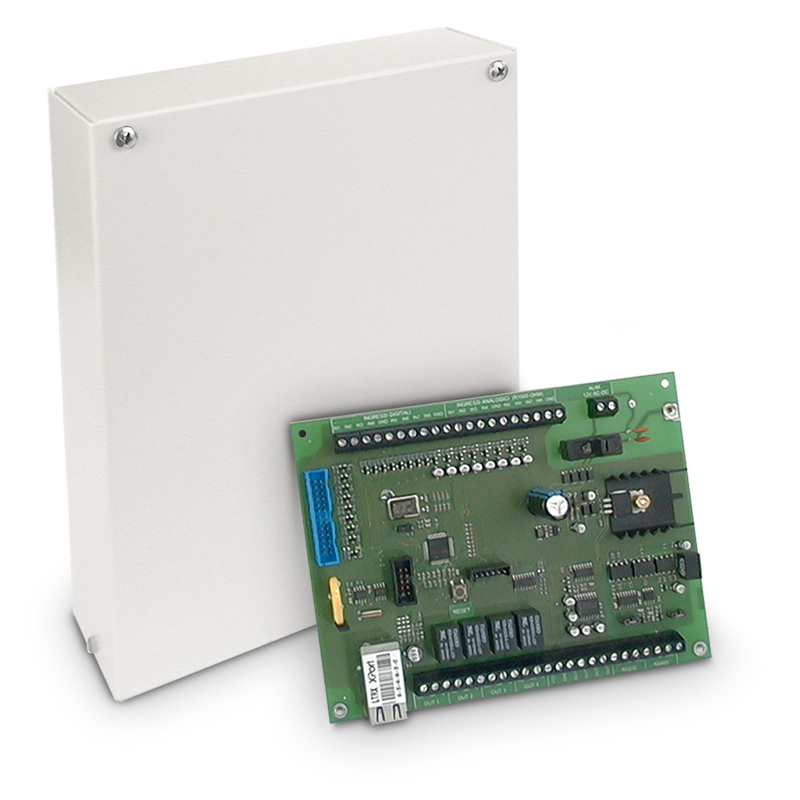 ELMO GM168 Interfaccia LAN generica 16 IN / 8 OUT con protocollo CEI-ABI. Consente di interfacciare centrali antintrusione, antincendio, DVR e NVR di terze parti o dispositivi esistenti sul campo con GLOBALPRO utilizzando la rete LAN
