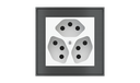 EKINEX Placche e cornici quadrate per componenti di serie civile (modulo 60x60 mm)