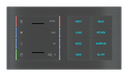 EKINEX Multisensore T - U.R. - CO2 eq. e pulsante 8 tasti con testi/simboli retroilluminati e sensore di prossimità per placca a 2 posti