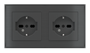 EKINEX Presa elettrica per placca a 2 posti (moduli 55x55 mm) - IT