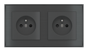 EKINEX Presa elettrica per placca a 2 posti (moduli 55x55 mm) - FR