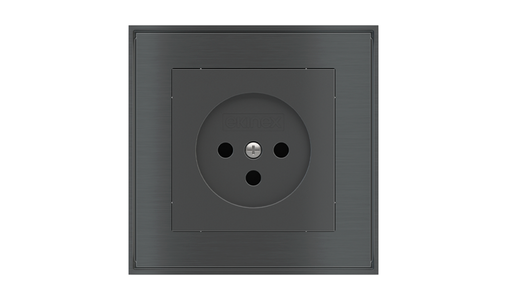 EKINEX Presa elettrica quadrata (modulo 55x55 mm) - IL