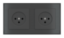 EKINEX Presa elettrica per placca a 2 posti (moduli 55x55 mm) - IL