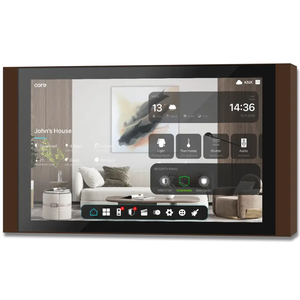 Core Eclipse Home Controller Touch Panels Versione 2.0  - 10''- Finitura in metallo  