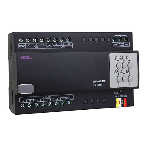 HDL MFH06.432 Modulo barra DIN riscaldamento a pavimento 6CH