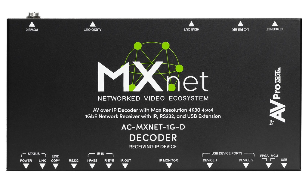 AVPro Edge AC-MXNET-1G-D Ricevitore 1G AV over IP Downmixing