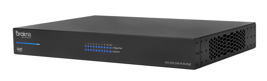 Araknis AN-310-SW-R-8-POE Managed switch 8 porte PoE posteriori