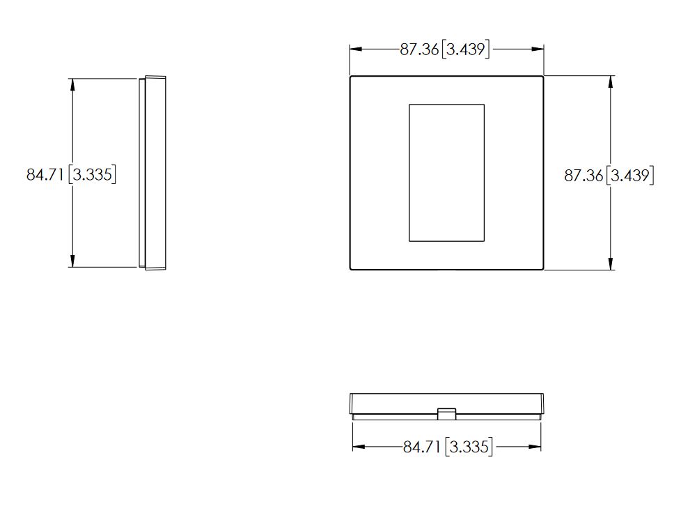 CONTROL4 C4-SFP1-C-GR Placca di finitura Square Contemp. Gray