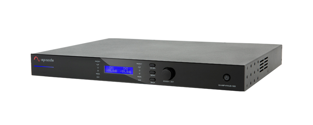EPISODE EA-AMP-HYB-2D-2000 Amplificatore 2 canali 100V/8ohm con DSP e OVRC