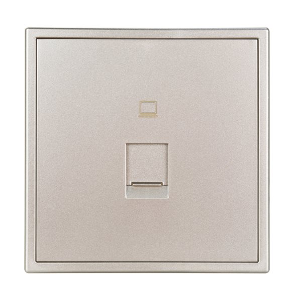 HDL MP1-W-ETH/TILE.48-CG Placca presa Ethernet serie Tile champagne-gold