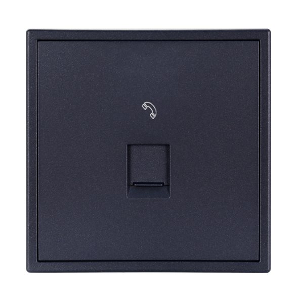 HDL MP1-W-TEL/TILE.48-AG Placca presa Telefonica serie Tile ash-gray
