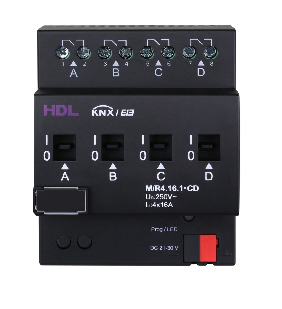 HDL M/R4.16.1-CD Attuatore EM 4CH 16A DIN
