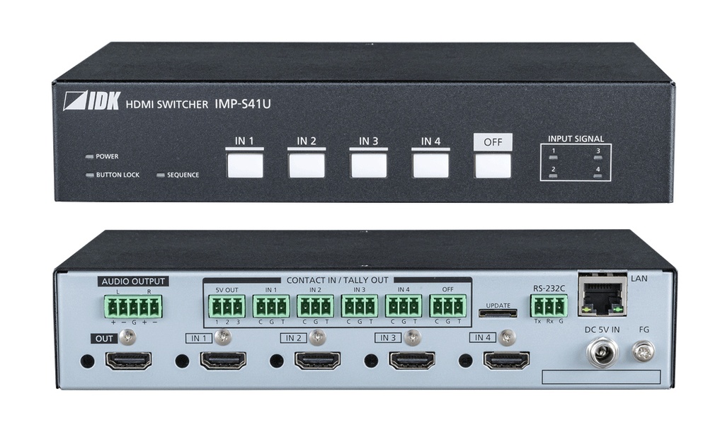 IDKAV IDK IMP-S41U Switcher 4x1 HDMI 4K@60 4:4:4 HDR HDCP 2.2