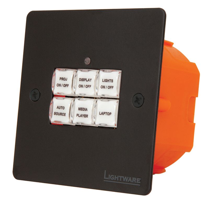 LIGHTWARE TBP6-EU-K Tastiera 6 pulsanti contatti GPI/O