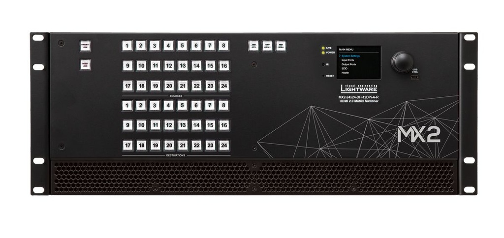 LIGHTWARE MX2-24x24-DH-12DPi-A-R
