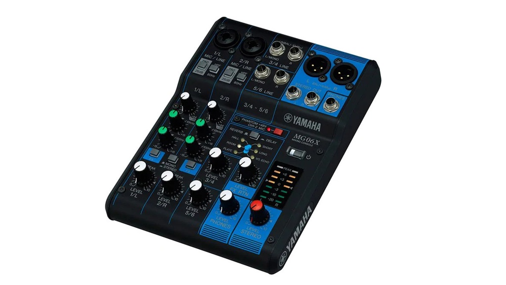 YAMAHA MG06X Mixer base a 6 ch, 2 mono + 2 stereo + effetti