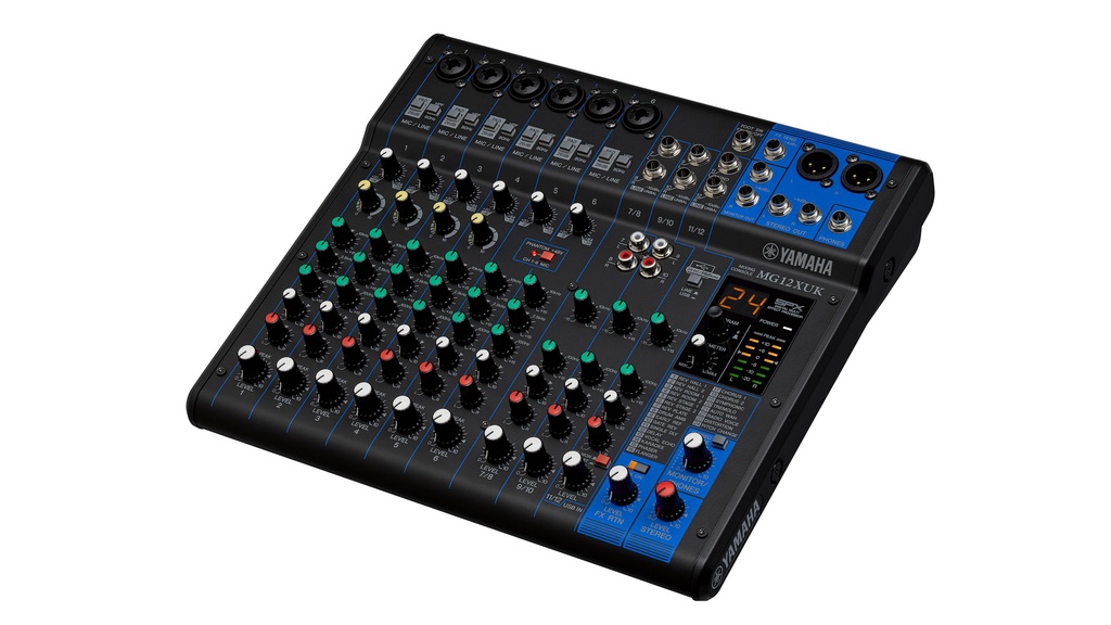 YAMAHA MG12XUK Mixer a 12 ch, 4 mono + 4 stereo + effetti + USB no fader