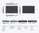 BENQ RE8604 Monitor smart board D-LED 86", 3840x2160, 450cd/mq