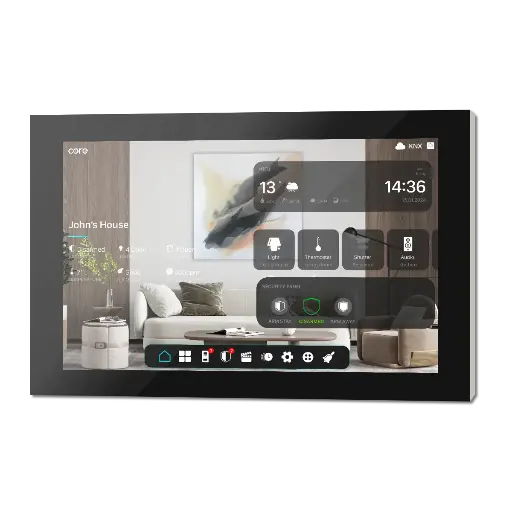 [CR-SFP-10-KNX-PLB-11] Core Surface Home Controller Touch Panels Versione 1.1  - 10''- Telaio in plastica