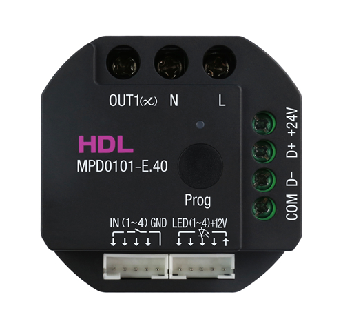 [THOM004069] HDL MPD0101-E.40 Attuatore da incasso 1CH 1A 4 input