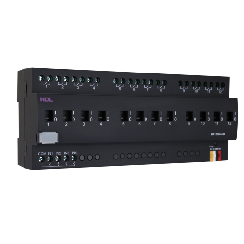 [THOM004075] HDL MR1216D.433 Attuatore barra DIN 12CH 16A con 4 input