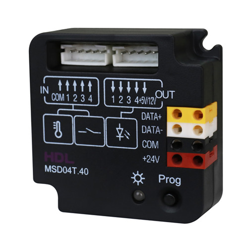 [THOM004092] HDL MSD04T.40 Modulo ad incasso di contatto 4 input con sensore temperatura