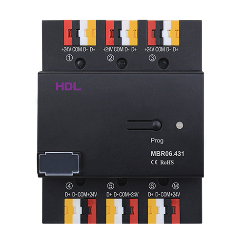 [THOM004106] HDL MBR06.431 Switch barra DIN Buspro a 6 porte per espansione dispositivi