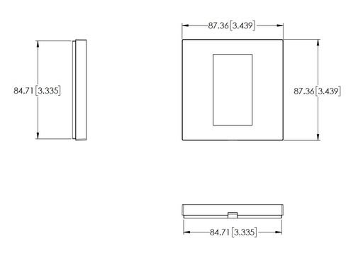 [THOM002386] CONTROL4 C4-SFP1-C-VB Placca di finitura Square Contemp. Venetian Bronze