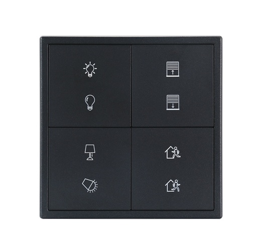[THOM002654] HDL M/PT4RB.1-AG Tastiera Tile 4 puls. combinato pla ash-gray