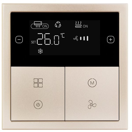[THOM003143] HDL M/PTOL6.1-CG Termostato OLED serie Tile, oro, frame in metallo