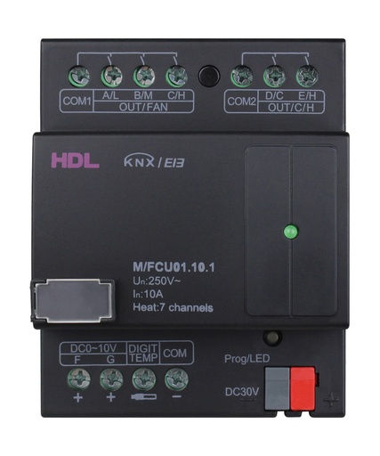 [THOM002763] HDL M/FCU01.10.1 Attuatore FCU & Floor Heating 7CH i/o DIN