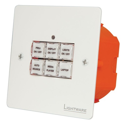 [TGES001852] LIGHTWARE TBP6-EU-W Tastiera 6 pulsanti contatti GPI/O