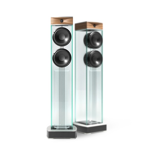 [THOM003225] WATERFALL AUDIO NIAGARA XT2 CLASSIC (Coppia) Diffusori da pavimento in vetro finitura in faggio